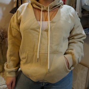 Miss Lola Oversized Cutout Hoodie